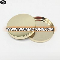 73mm Electroplated shiny GOLD metal candle lid for candle jars