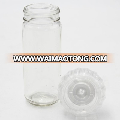 glass grinder bottle with plastic lid wholesale