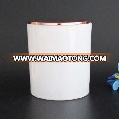 white wedding candle holder with rose gold lids wholesale gift