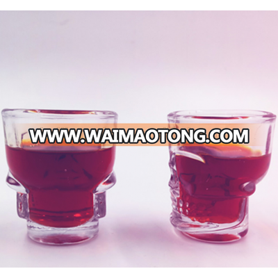 Wholesale 1.5oz unique skull shot glasses with hand painting