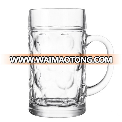 wholesale machine made large beer glass 1 litre beer glass mug