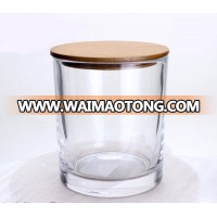 Best quality products glass jar wood cap lid for candle making